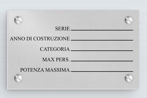 Targhe personalizzate per l'ambito nautico - Alluminio - undefined - anodise - screws - it-targa-del-costruttore-navale-005-1-1747202564837