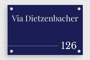 Targa indirizzo personalizzata - PVC - undefined - bleu-marine-blanc - screws - it-targa-indirizzo-casa-004-1-1747213020824