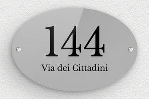 Targa indirizzo personalizzata - Plexiglass - undefined - gris-noir - screws - it-targa-indirizzo-casa-014-1-1747212998251