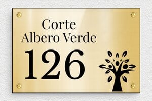 Targa indirizzo personalizzata - PVC - undefined - or-brillant-noir - screws - it-targa-indirizzo-casa-021-1-1747213060638