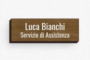Badge  - Etichetta Legno stampato - undefined - noyer - badge - it-targa-nome-002-3-1747214697640