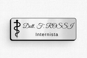 Badge per infermieri  - Etichetta PVC - Spilla - undefined - gris-brillant-noir - badge - it-targa-nome-007-3-1747214634049