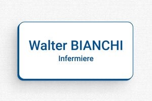 Badge per infermieri  - Etichetta PVC - Spilla - undefined - blanc-bleu - badge - it-targa-nome-009-3-1747214764887