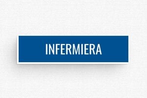 Badge per infermieri  - Etichetta PVC - Magneti - undefined - bleu-blanc - badge - it-targa-nome-014-3-1747214656416