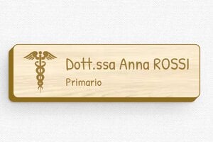 Badge per infermieri  - Etichetta Legno - Spilla - undefined - erable - badge - it-targa-nome-015-3-1747214637797
