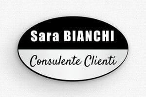 Badge magnetici  - Etichetta PVC - Magneti - undefined - gris-brosse-noir - badge - it-targa-nome-017-3-1747214691346