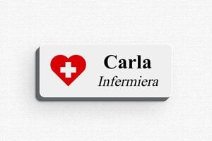 Badge per infermieri  - Etichetta Alluminio dibond - undefined - custom - badge - it-targa-nome-031-3-174542533