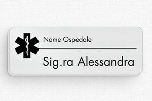 Badge per infermieri  - Etichetta Alluminio - Magneti - undefined - brosse - badge - it-targa-nome-039-3-1747279584312