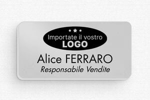 Badge  - Etichetta Alluminio stampato - undefined - anodise-noir - badge - it-targa-nome-040-3-1747279588390