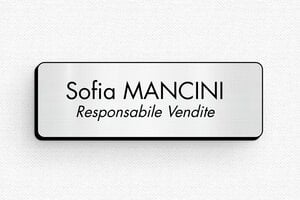 Badge  - Etichetta PVC stampato - undefined - gris-brosse-noir - badge - it-targa-nome-043-3-1747279599575
