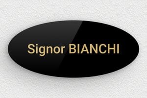 Targhette per porta - Plexiglass - undefined - noir-or - glue - it-targa-nome-butro-035-1-1747212251544