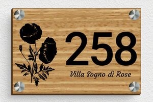 Numeri civici in legno - Legno - undefined - chene - screws-spacer - it-targa-numero-casa-legno-001-2-1747277451100