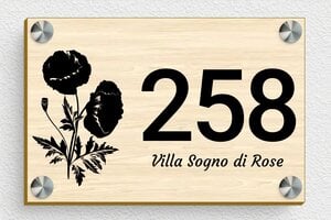 Numeri civici in legno - Legno - undefined - erable - screws-spacer - it-targa-numero-casa-legno-003-5-1747277531211
