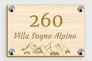 Numeri civici in legno - Legno - undefined - erable - screws-caps - it-targa-numero-casa-legno-004-3-1747277543644