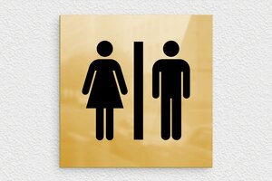 Segnaletica per hotel e alberghi - Cartello per Toilette - poli-noir - glue - it-targa-ottone-039-1-1747278596234