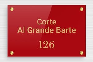 Targhette per porta in plexiglas - Plexiglass - undefined - rouge-or - screws - it-targa-porta-plexiglass-002-1-1747277929283