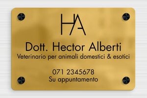 Targhe professionali in ottone - Ottone - undefined - brut - screws-caps - it-targa-pratica-ottone-004-3-1747280362097