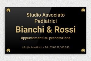 Targhe professionali in plexiglas - Plexiglass - undefined - noir-or - screws-caps - it-targa-pratica-plexi-002-4-1747219789495
