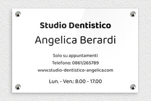 Targhe professionali in plexiglas - Plexiglass - undefined - blanc-noir - screws-caps - it-targa-pratica-plexi-006-3-1747279517605