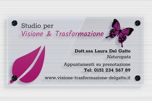 Targhe professionali con logo - Plexiglass trasparente Blu - undefined - bleu - screws-spacer - it-targa-pratica-plexi-trans-017-3-1747280553827