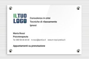Targhe professionali con logo - Plexiglass - undefined - custom - screws-caps - it-targa-pratica-plexiglass-009-3-1747279910205