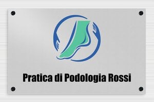 Targhe professionali - Alluminio - undefined - anodise - screws-caps - it-targa-pratica-podologia-008-3-1747280185215