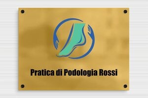 Targhe in ottone - Ottone - undefined - brut - screws-spacer - it-targa-pratica-podologia-013-3-1747280432647