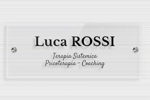 Targhe professionali per psicologi - Plexiglass trasparente - undefined - transparent - screws-spacer - it-targa-pratica-psicologica-002-3-1747217210150