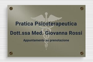 Targhe professionali in alluminio - Alluminio - undefined - taupe - screws-spacer - it-targa-pratica-psicoterapeutica-alluminio-003-2-1747218699131