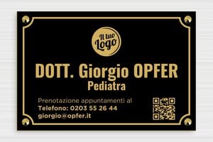 Targhe professionali in pvc - PVC - undefined - noir-or - screws-caps - it-targa-pratica-pvc-004-1-1747220134798