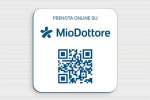 Targhe per studi fisioterapici - PVC - undefined - blanc-bleu - glue - it-targa-prenotazione-codice-qr-002-3-1747646916693