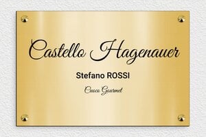 Targhe per ristoranti e bar - PVC - undefined - or-brosse-noir - screws-caps - it-targa-professionale-ristorante-002-4-1747208836453