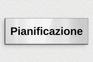 Targhe per porte uffici - Targa Ufficio di Pianificazione - undefined - gris-brillant-noir - glue - it-targa-ufficio-pianificazione-008-1-1747210713639
