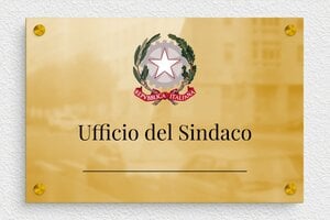 Targhe per porte uffici - Ottone - undefined - poli - screws-spacer - it-targa-ufficio-sindaco-015-1-1747210717820