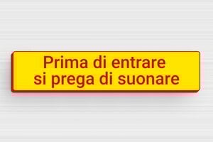 Targhette citofono adesive - Targhetta 'Si prega di suonare' - undefined - jaune-rouge - glue - it-targhetta-autoadesiva-suonare-001-2-1747216394499