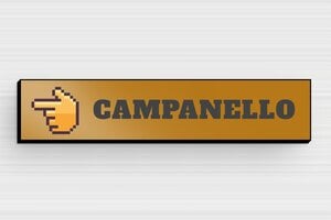 Targhette citofono in PVC - Targhetta per campanello - undefined - or-noir - glue - it-targhetta-campanello-plastica-002-2-1747216273035