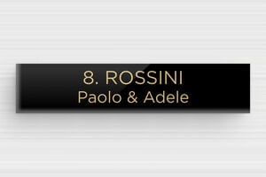 Targhette per cassette postali - Plexiglass - undefined - noir-or - glue - it-targhetta-cassetta-postale-plexiglass-011-21-1747278771547