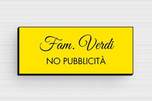 Targhette per cassette postali in pvc - PVC inciso - undefined - jaune-noir - glue - it-targhetta-cassetta-postale-pvc-011-54-1747279064740