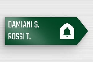 Targhette per cassette postali in alluminio - Alluminio - undefined - vert - glue - it-targhetta-due-nomi-001-3-1747216571731