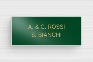 Targhette citofono con due nomi - Alluminio - undefined - vert-or - glue - it-targhetta-due-nomi-001-4-1747216575799