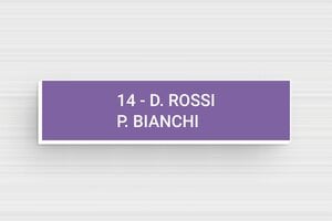 Targhette citofono con due nomi - PVC - undefined - mauve-blanc - glue - it-targhetta-due-nomi-003-1-1747216615170