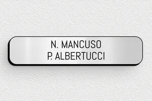 Targhette citofono in acciaio inox - PVC - undefined - gris-brillant-noir - none - it-targhetta-metallica-001-3-1747279232265