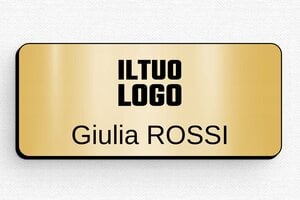 Badge  - Etichetta PVC stampato - undefined - or-brosse-noir - badge - it-targhetta-nome-006-3-1747214718688
