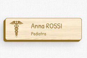 Badge per infermieri  - Etichetta Legno - Spilla - undefined - erable - badge - it-targhetta-nome-015-4-1747214773315