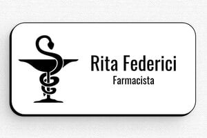 Badge per infermieri  - Etichetta PVC - Magneti - undefined - blanc-noir - badge - it-targhetta-nome-029-3-1747279540311
