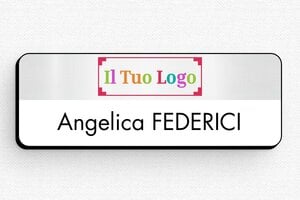 Badge  - Etichetta PVC stampato - undefined - gris-brosse-noir - badge - it-targhetta-nome-048-3-1747280638439