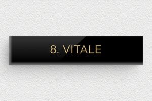 Targhette per cassette postali in plexiglas - Plexiglass - undefined - noir-or - none - it-targhetta-plexi-per-cassetta-postale-011-19-1747278764132