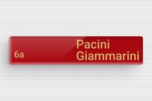 Targhette citofono in plexiglas - Plexiglass - undefined - rouge-or - magnetic - it-targhetta-plexiglas-per-cassetta-postale-003-4-1747276815609