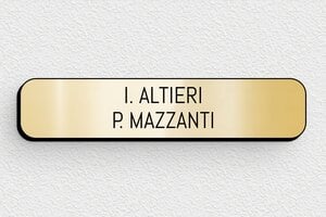 Targhette per porta in pvc - PVC - undefined - or-brillant-noir - none - it-targhetta-pvc-001-15-1747279154089
