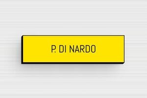 Targhette citofono in PVC - PVC - undefined - jaune-noir - glue - it-targhetta-pvc-001-22-1747279179261
